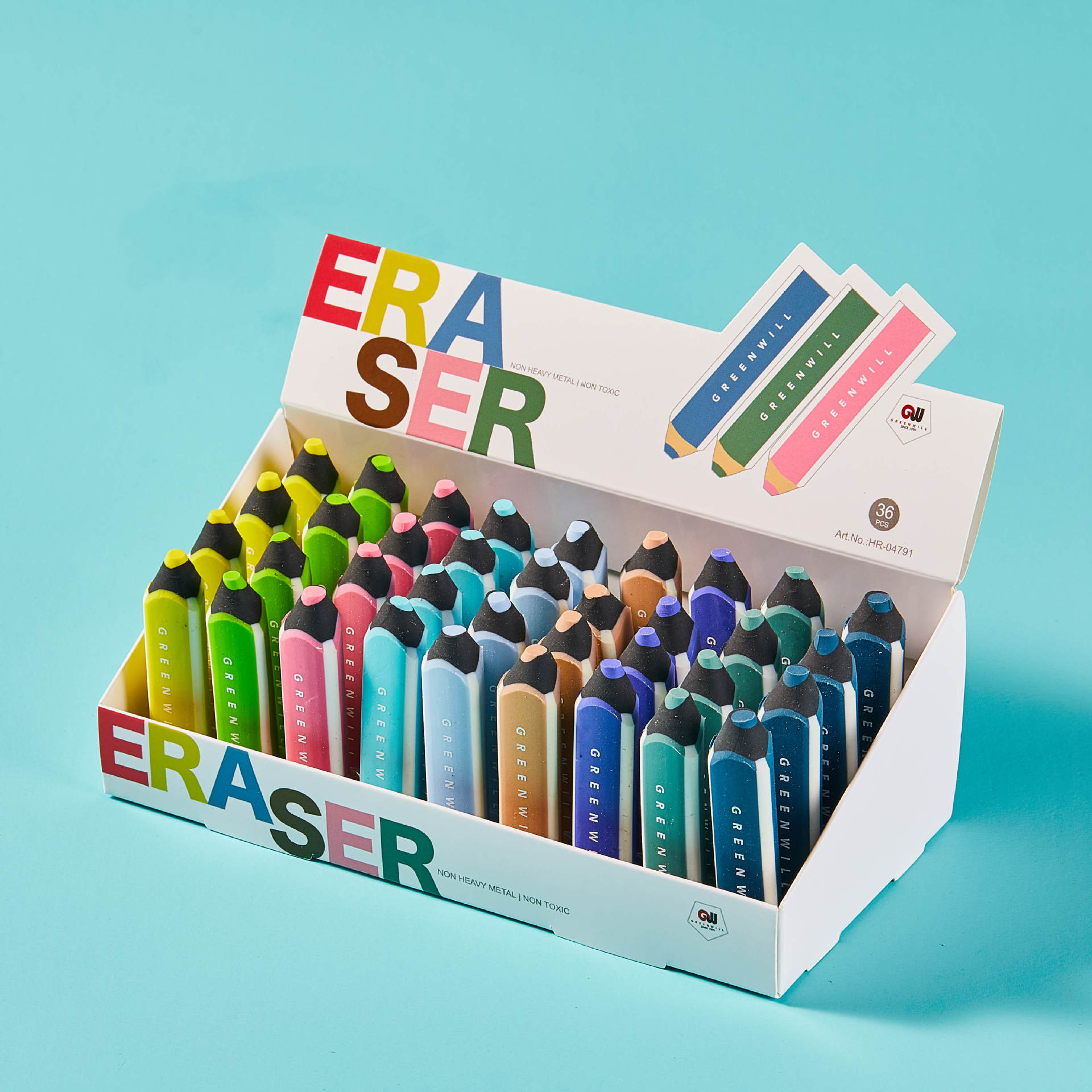 Borradores de lápiz triangular borradores de exámenes de estudiantes borradores de color de arte borradores de fábrica directa