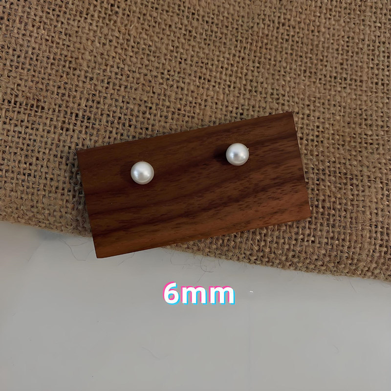珍珠耳钉6mm一对