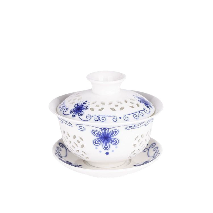 Blue and white tea set, ceramic tea cup