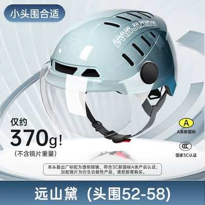 Electric Vehicle Helmet 3C Certified Unisex Battery Motorcycle Summer Sun Protection Men's All-Season Safety Helmet (Motosiklet kaskı (dəbilqə)) - yuanshan-dai-m-small-head-circumference-52-58cm-standard-transparent-short
