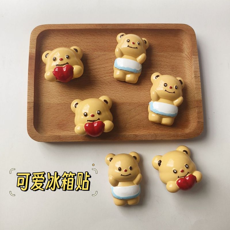 ディザトーン生放送創意バターベアー樹脂冷蔵庫貼りかわいい工芸品洞板磁力貼りマグネット|undefined