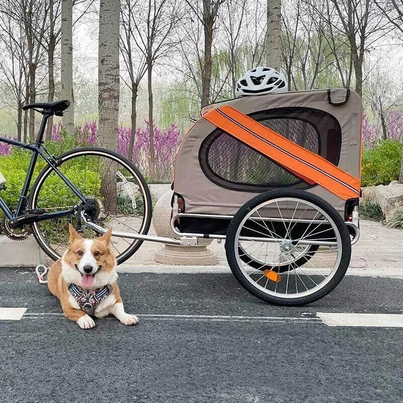 Velosiped üçün ev heyvanı qoşqusu, günəşlikli