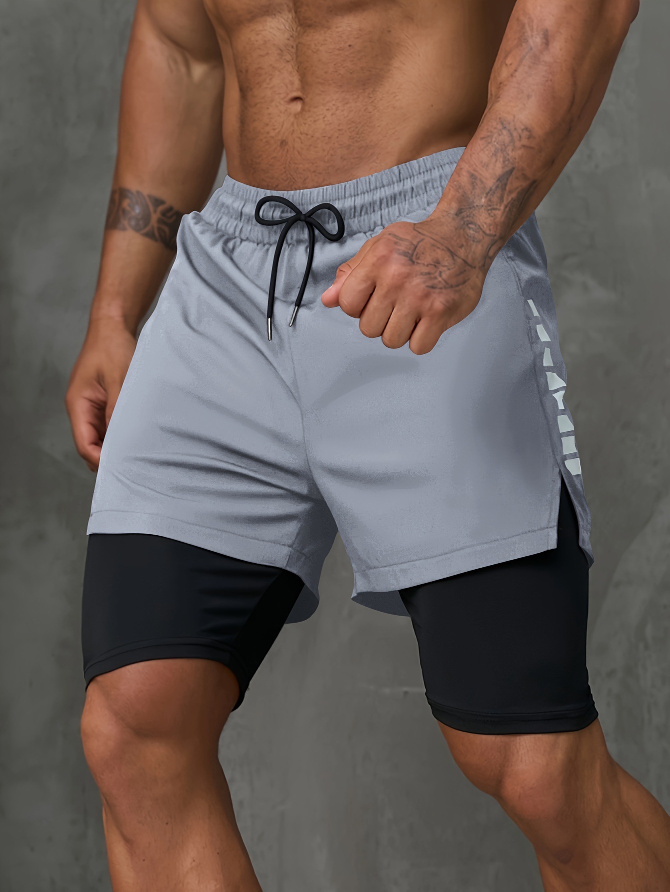 Men's Clothing Athletic Pants Casual Outdoor Breathable Multi Pocket Double Layer Shorts Muscular Design_viptrois.com