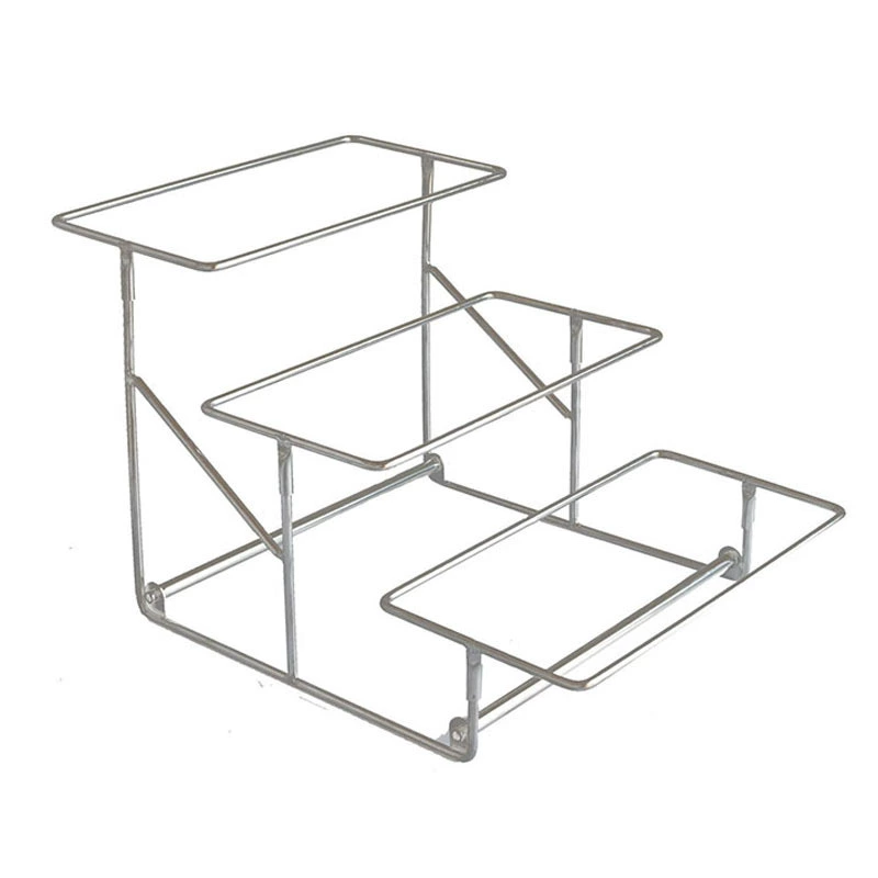 Double-layer stand stainless steel, rectangular dinner plate