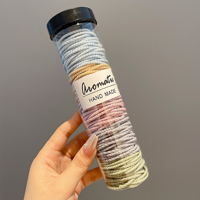 Otoño y invierno curry lindos osos anillo de cabello simple de alta calidad cuerda de cabello alta elástica no es fácil de romper no lastimar adornos de cabello de cabello