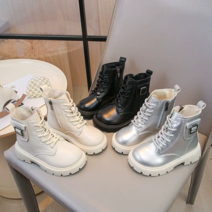 Martens, демисезонные модные детские утепленные короткие сапоги для мальчиков, ботинки, модель весна/осень 2025 года, тренд сезона, мягкая подошва