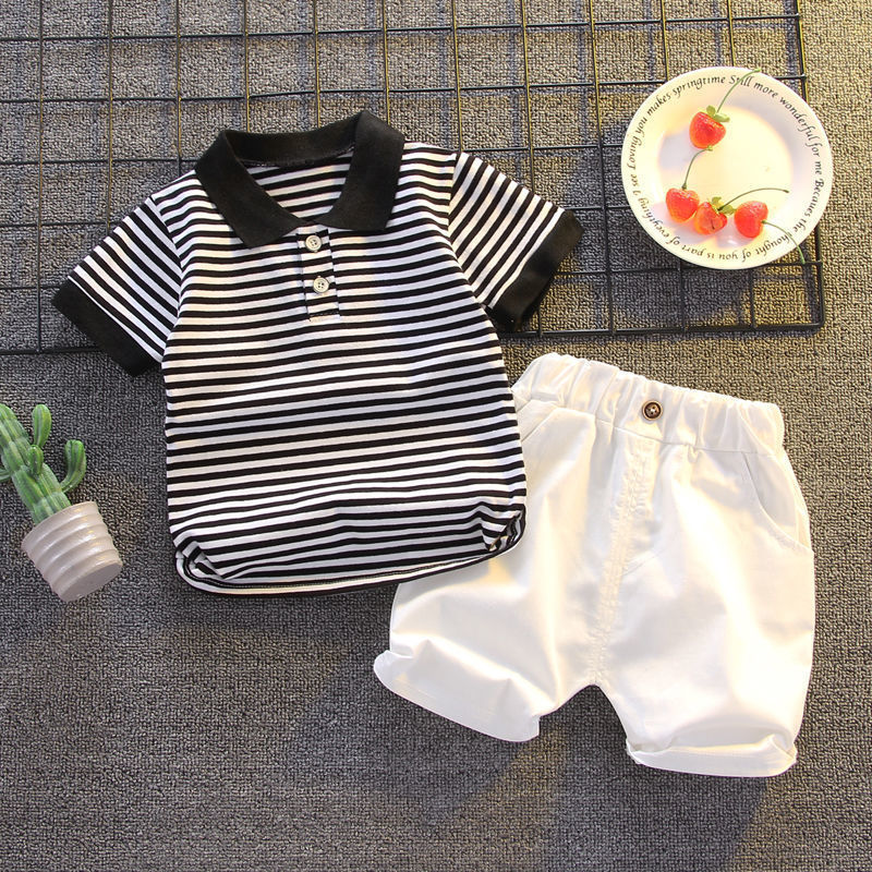 Boys summer clothing set 2022 new style summer children's clothing for small and medium-sized children, stylish boys, handsome Korean style two-piece set, trendy