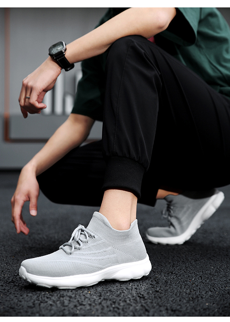 Outdoor-Paar Damen Sommersport, fliegendes gewebtes Mesh, atmungsaktiv, leicht, weich besohlte Tourismus-Wandersockenschuhe,_voghion.com