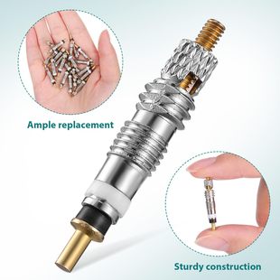 Mountain Bike Copper Material Detachable French Valve Core Vt-002 Road Bike Zinc Alloy Silver