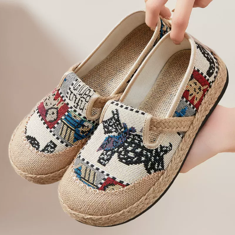 鞋子女百搭夏季新款聚氨酯轻便舒适老北京布鞋软底不累脚妈妈鞋