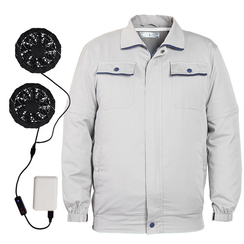 Fan suit for men, cooling air-conditioning suit, refrigeration charging summer heat protection fishing suit, electric welding construction site work suit