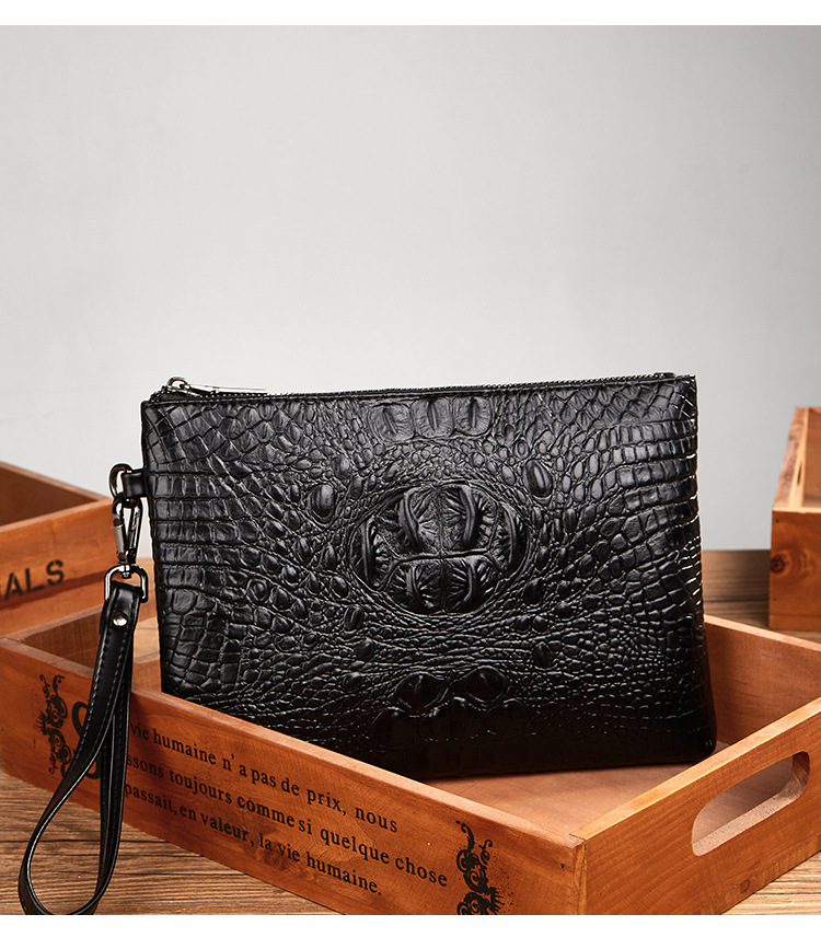 2025 Nei Krokodil Aktentasch fir Männer - Héichqualitativ PU Lieder Clutch Tasch, Moud Grousskapazitéit Organizer Tasch, Trendy Handtasch fir jonk Professioneller_voghion.com