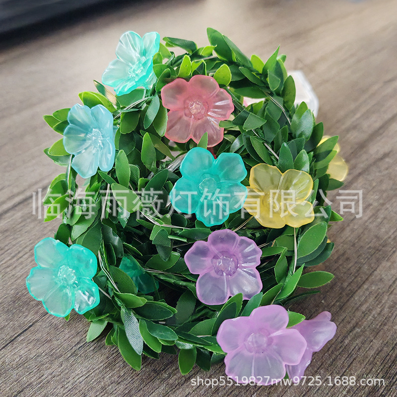 Lámpara de alambre de cobre LED Lámpara de flor rosa de cadena Decoración de patio al aire libre Cerezos en flor Lámpara de flor de durazno Lámpara de color Corazón de niña Lámpara de alambre de cobre Lámpara de alambre de cobre