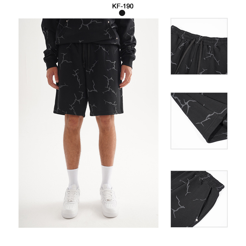 ETAI Hombre| Tendencia nueva impresión completa de rayos pantalones cortos de impresión casual de alta calidad image 5