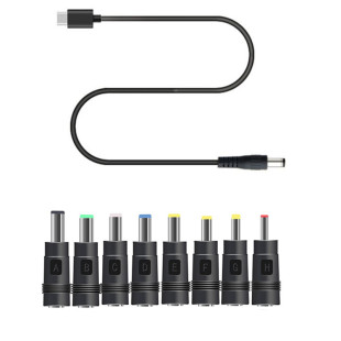 New Typec to dc5.5/3.5 charging line round hole PD decoy line multi-function set 12V fast charging line