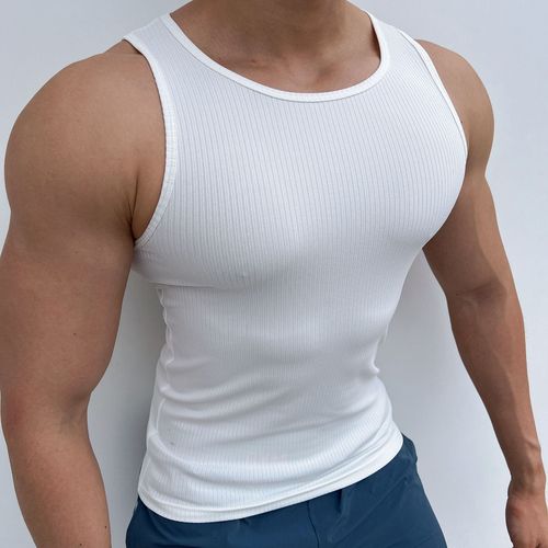 Trendy brand running quick-drying elastic tight sports vest men's summer sleeveless waistcoat fitness training clothes