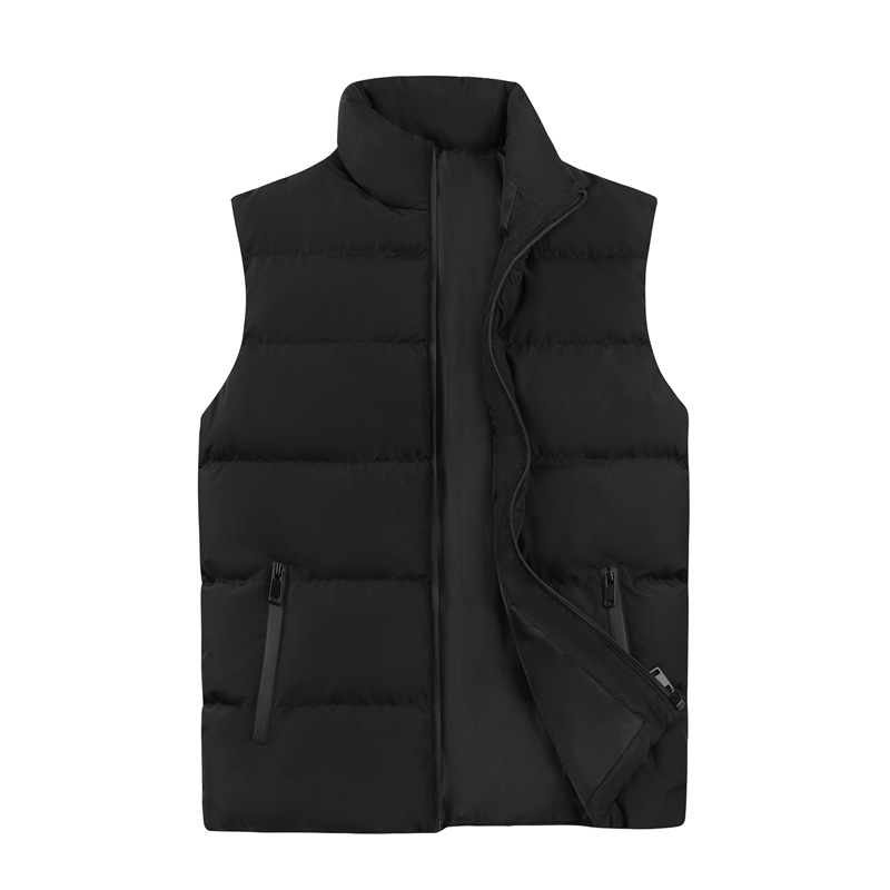 Vest Men's And Women's Loose Casual Padded Jacket Couple Thickened Stand-up Collar Vest Jacket_voghion.com