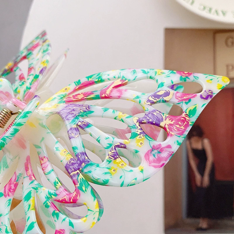 Double-layer accessory, hairgrip with butterfly, big shark, hairpins