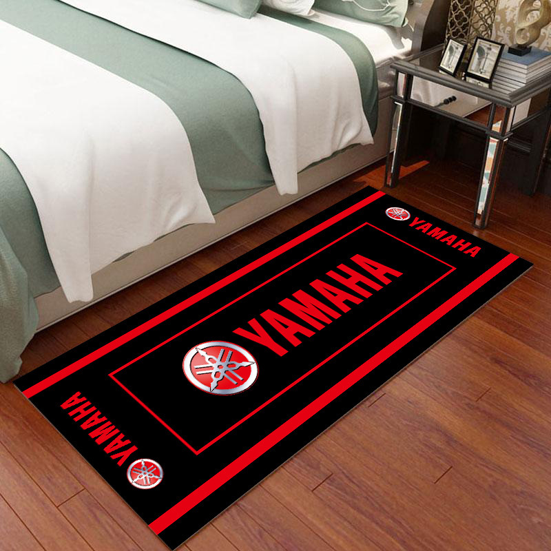 Temu Motorcycle Logo Floor Mat Bedroom Stain-Resistant Wear-Resistant Cooling Bedside Blanket Bay Window Mat Motorcycle Display Mat