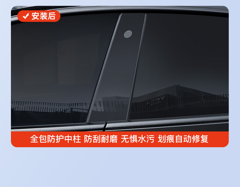 Suitable for the New Version of Tesla Model Y/3 Center Pillar Film B-Pillar Swipe Card Protective Film Car Exterior Accessories