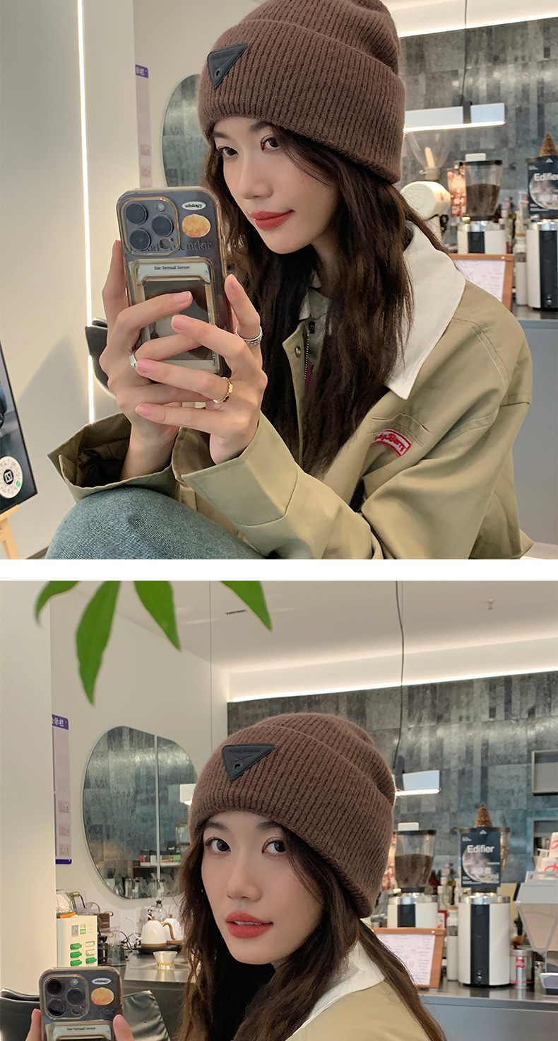 New Thickened Rabbit Hair Knitted Hat Outdoor European and American Large Head Waist Wool Hat Wool Blended Pullover Warm Cold Hat_voghion.com