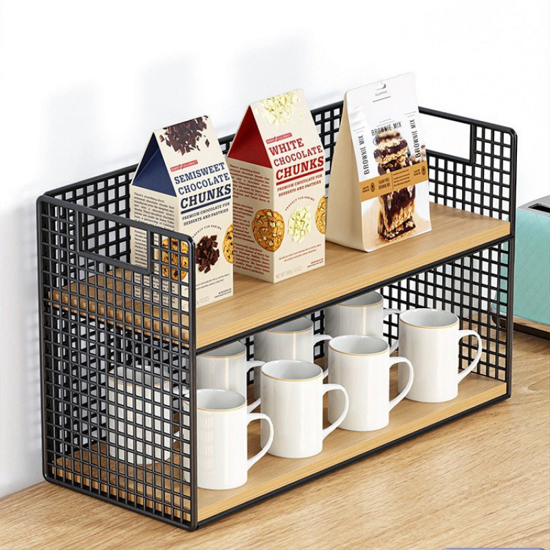 Desktop Storage Rack, Snack Cup Rack on the Dining Table, Kitchen Countertop Seasoning Multi-Layer Small Desk Storage Rack