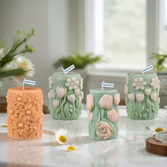Sanxin ブルーミングコラムキャンドルシリコンモールド diy バラ結婚式のお土産アロマディフューザー石研削ツール