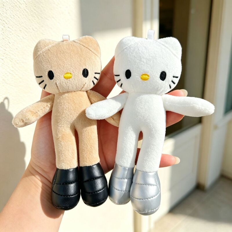 Long-Legged Cat K t Keychain Trendy Plush Kitten Toy Pendant Cat Doll Healing Gift Wholesale