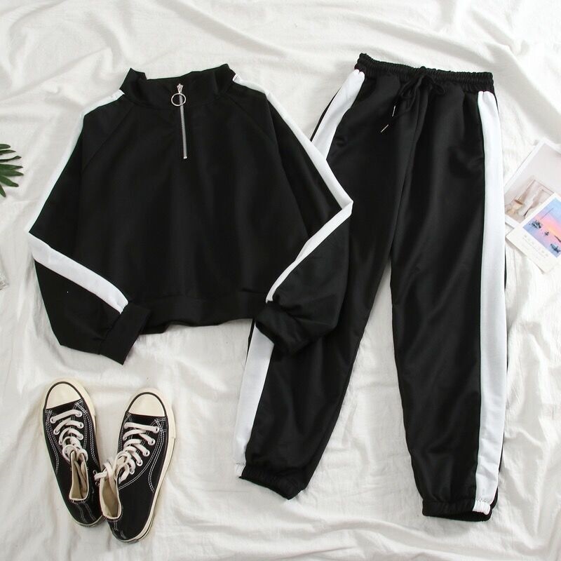 Casual Sports Suit for Women 2026 New Early Autumn Korean Style Trendy Student Loose Fit Petite Stylish Two-Piece Set Casual Sports Suit for Women 2026 New Early Autumn Korean Style Trendy Student Loose Fit Petite Stylish Two-Piece Set