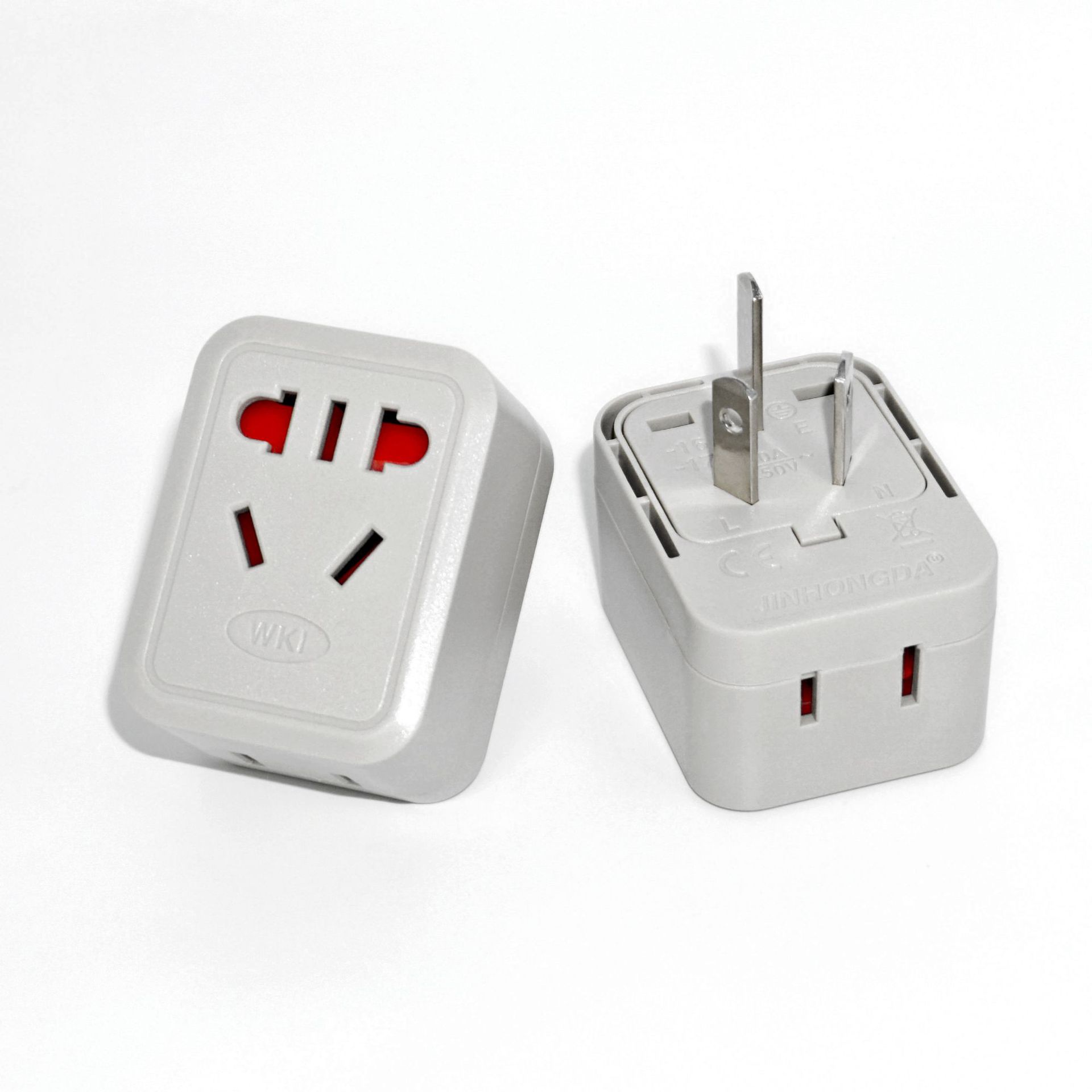 国标三扁插脚一转二澳标转换插头澳大利亚新西兰转换器澳规WKI-16