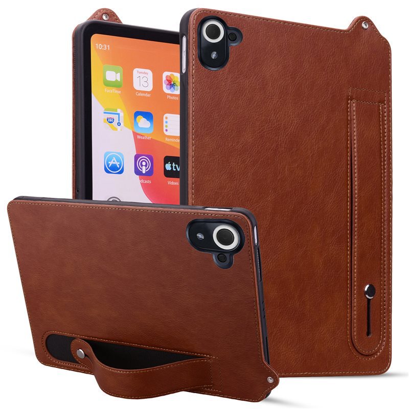 Suitable for Honor Pad X7 Tablet Case Redmi K Pad 8.8inch Crazy Horse Pattern Wrist Strap Holder Anti-Fall Protective Cover