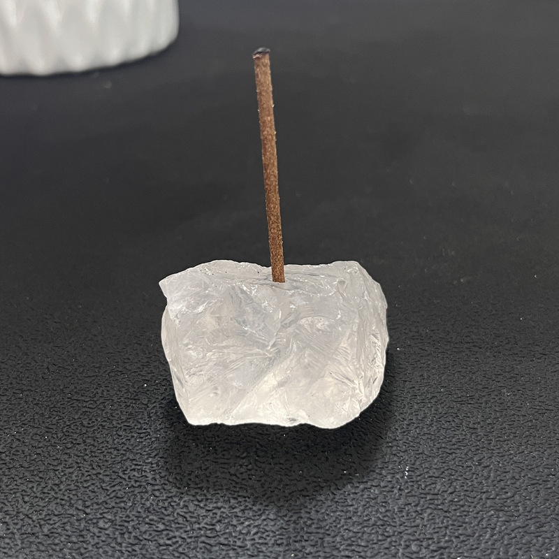 天然水晶原石香插底座摆件家居装饰品小众供佛香架线香创意礼品|undefined