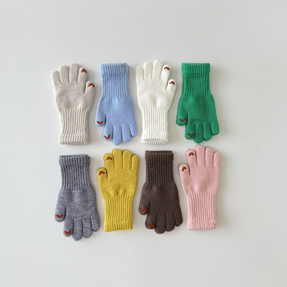 Guanti per bambini Love embroidery Guanti per bambini senza dita con touch screen per studenti_voghion.com