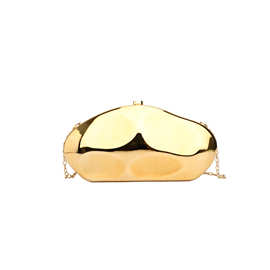 跨境欧美时尚设计亚克力异形石头手拿包晚宴包机车包单肩斜挎包女