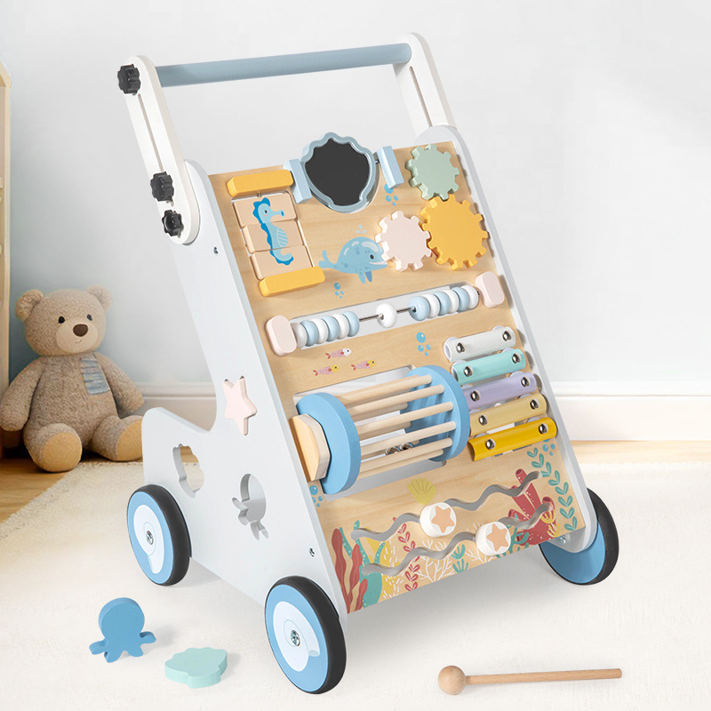 Carrinos infantiles para bebés caminantes puzzle de educación temprana cuentas juguetes de simulación de cocina juego de rol