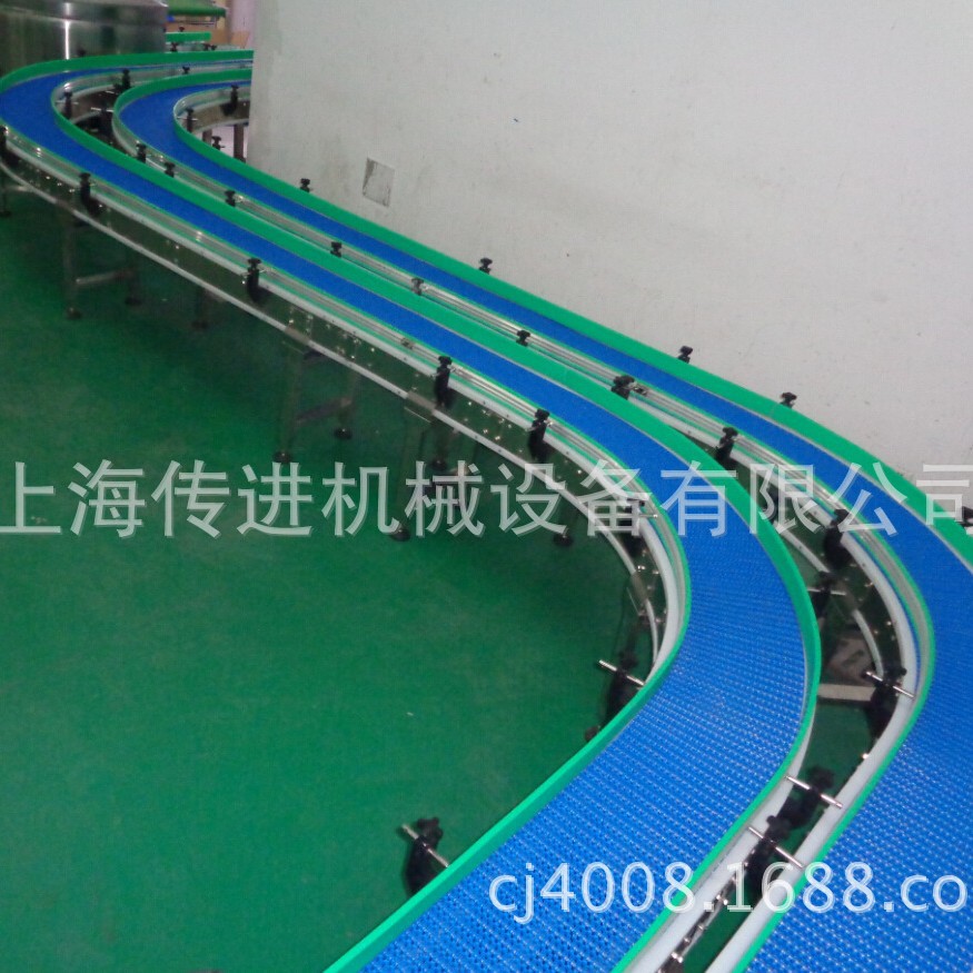 塑料转弯网带输送机 90度转弯输送机 柔性转弯网带输送机厂家