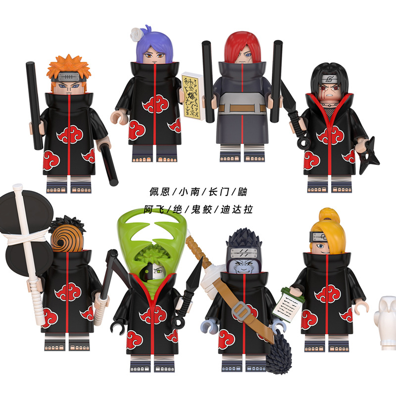 Rěnzhě – Auto Parts and Accessories Building Blocks Minifigures - wm6106-naruto-8-styles