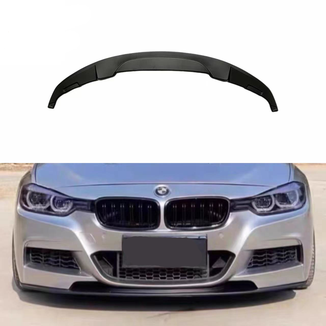 Suitable for BMW 3 Series F30/F35 front lip integrated AUTO model, ABS material, glossy black body kit, car modification