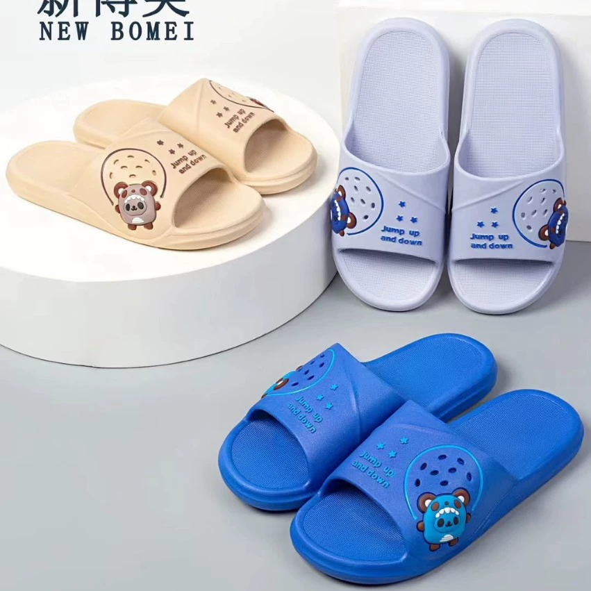 Пятно летние мужские домашние тапочки ПВХ мультфильм наизнурить пластиковые пары повседневные тапочки домашние нескользящие с толстой подошвы