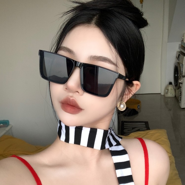 Jd's New Gm Sunglasses for Women, Popular Live-Streamed Sunglasses for Men, Fashionable Large Square Frame Anti-Uv Sunglasses