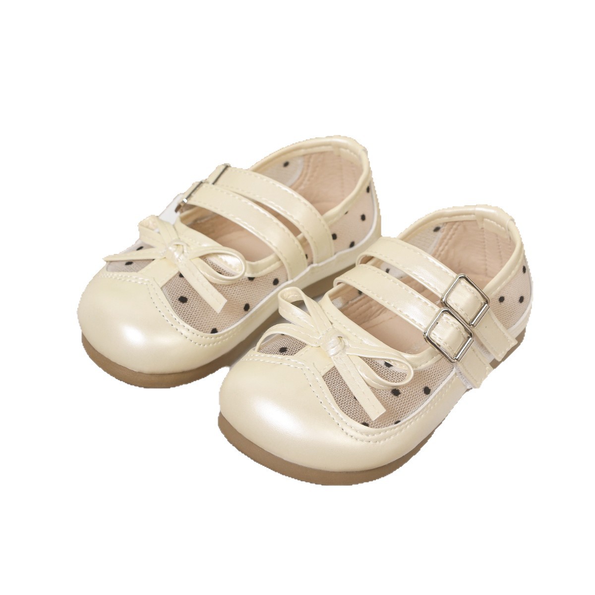 Sandálias princesa de niñas 2026 verano nuevo niño mallas transpirables zapatos Lefour arco bolsas suaves zapatos de cuero cabelludo image 6