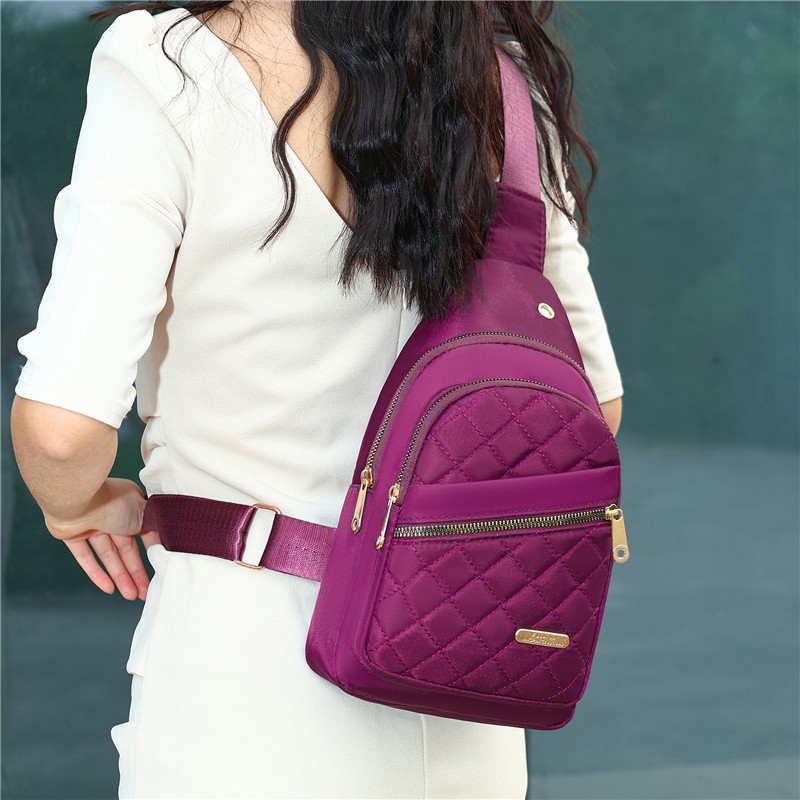 Bolso de pecho de moda simple transfronteriza, bolso de hombro de diamante simple, bolso de hombro de viajes diarios.