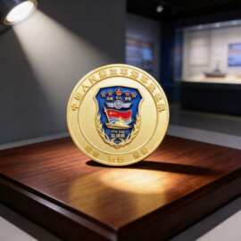定制金属烤漆纯铜印章纯银纪念币订做珐琅纪念章镀金圆形钱币定做