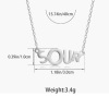 Universal fashionable necklace stainless steel with letters