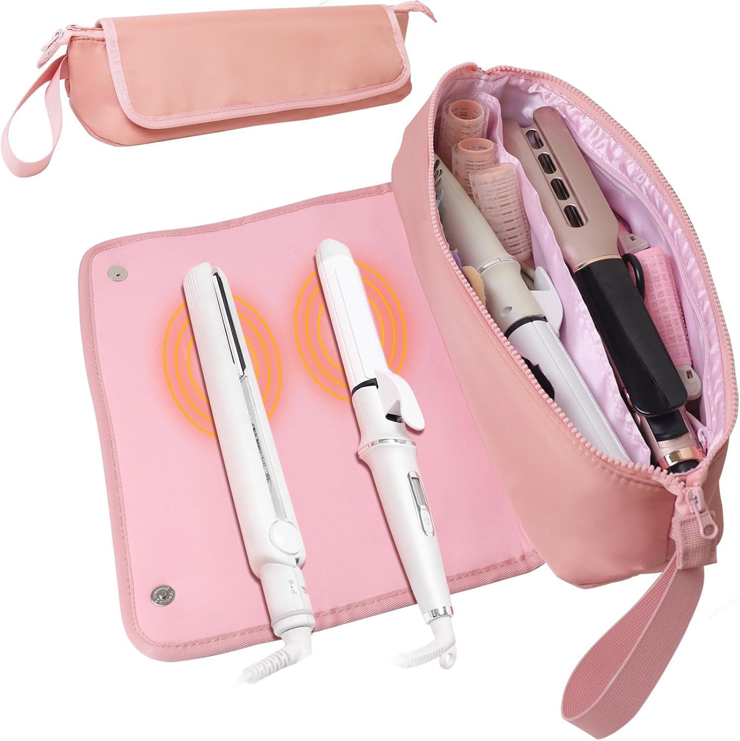 Amazon's New Hair Straightener Storage Bag Portable Travel Anti-Scalding Table Mat Bag Dyson Curling Iron Hair Dryer Bag