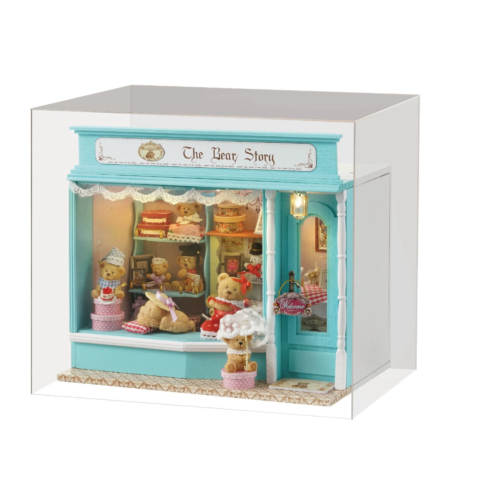 Three dimensional realistic brainteaser, DIY, handicrafts, with little bears, in 3d format