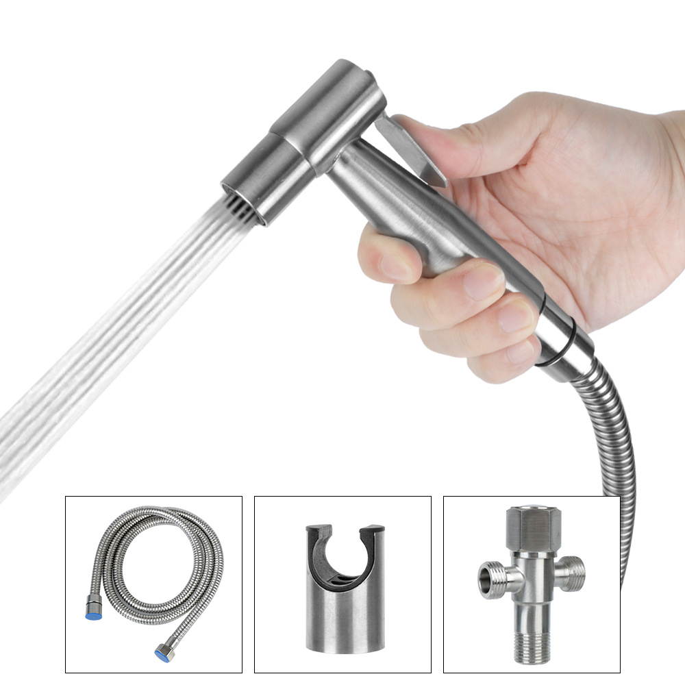 [Handheld Hand Bidet faucet Stainless Steel shower head Bidet]