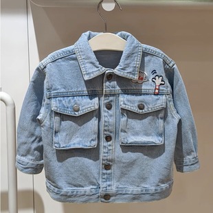 Original D Korean children's clothing children's denim coat spring and autumn men's small and medium-sized children's baby jacket top MS390101