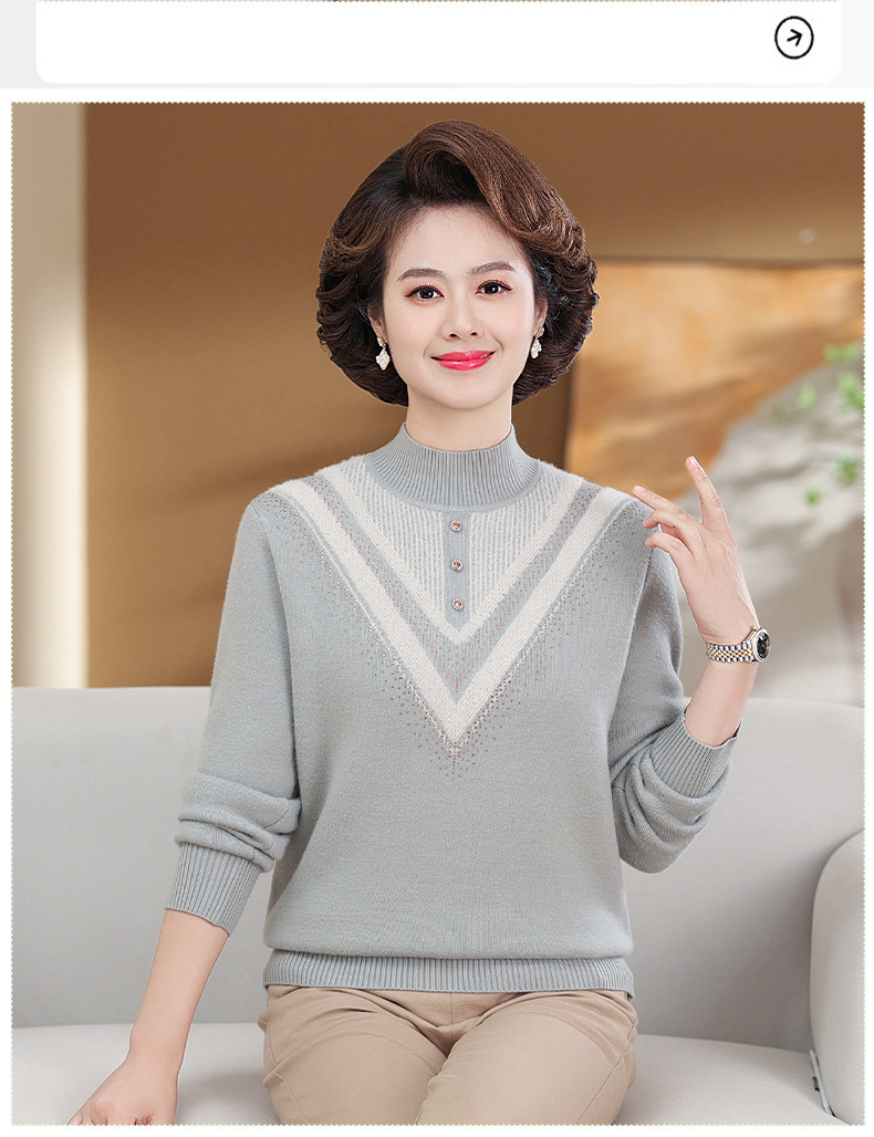 E5897 890K ÁO LEN NỮ TAIRYA MÙA XUÂN THU ĐÔNG TRUNG NIÊN DÀY ẤM THỜI TRANG NỮ G03 SẢN PHẨM MỚI
