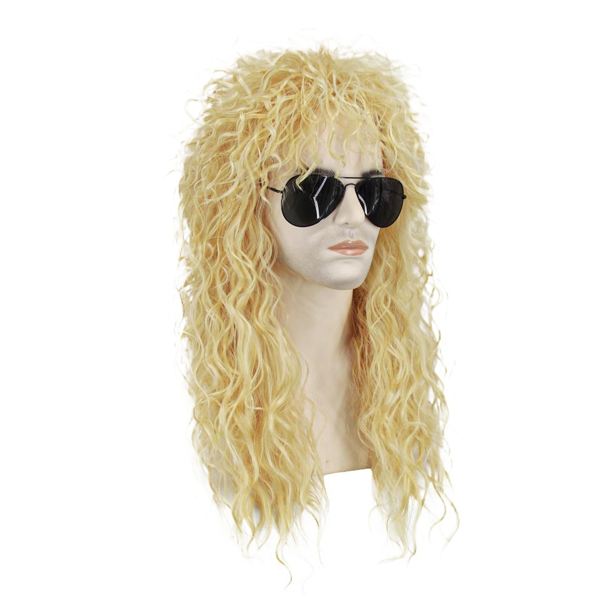 Curly hair men women sun protection rocker European and American wig rock punk hip hop performance party 60 S70S 80's
